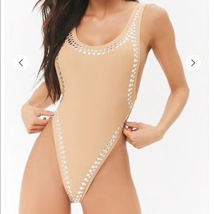 Forever 21 Embellished One Piece Swimsuit